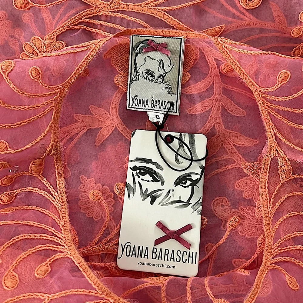 Yoana Baraschi NWT Sexy Magic Vine Ombré Pink/Orange Sheath Dress **Size 6**🔥🔥 - Picture 4 of 4